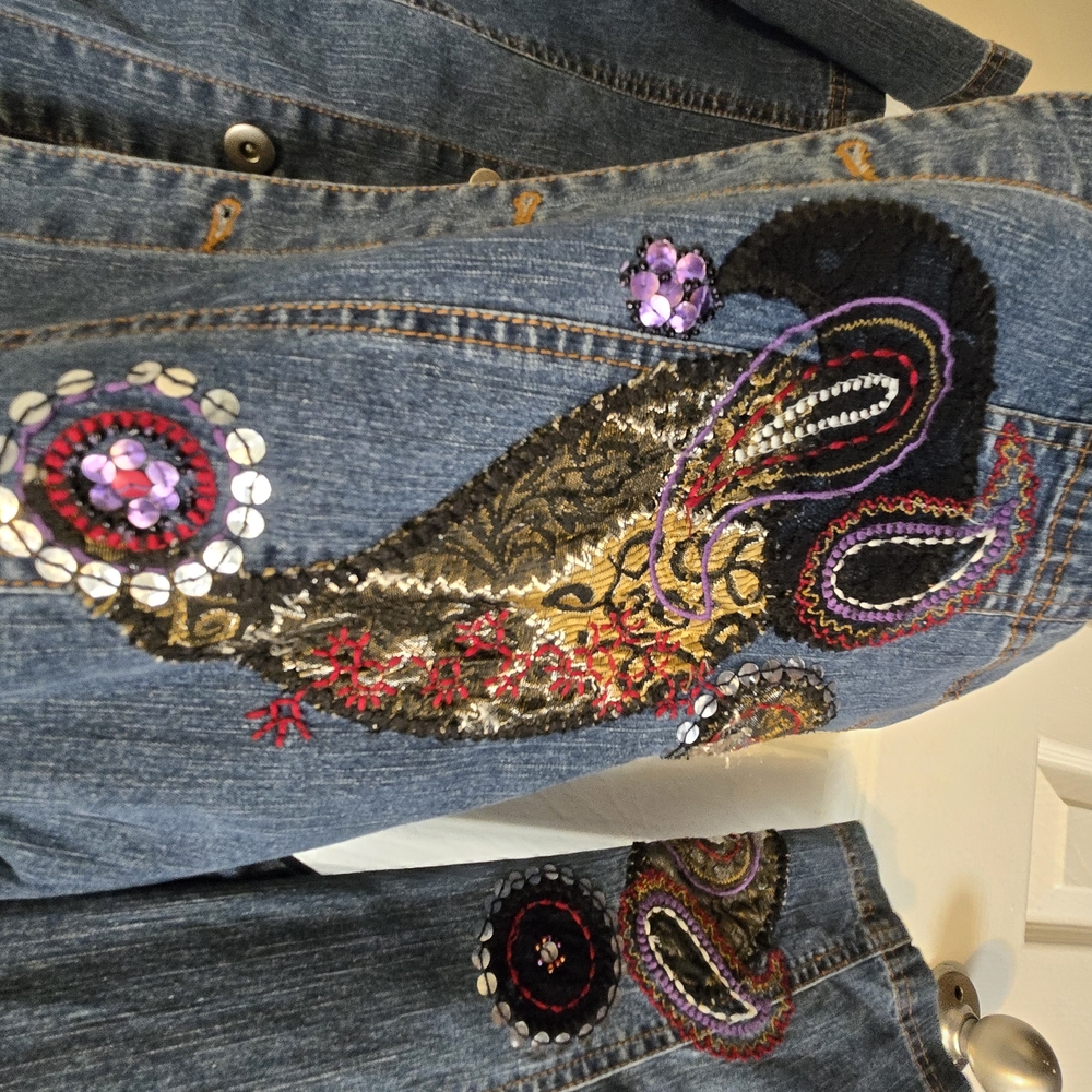 Ruby Rd. Embellished Denim Jacket - Picture 3 of 4